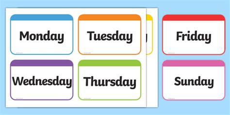 Days Of The Week Flashcards Teacher Made Twinkl