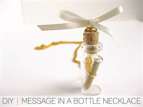 Long after the kisses are gone, they can. Cafe Craftea: DIY | Message In A Bottle Necklace