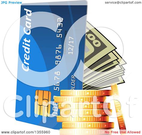 Bellamy used the term credit card eleven times in this novel, although this referred to a card for spending a citizen's dividend from the government, rather than borrowing, making it more similar to a debit card. Clipart of a 3d Stack of Gold Coins, Cash Money and a Credit Card - Royalty Free Vector ...