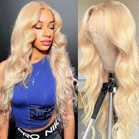 Amazon Com 613 Lace Front Wig Human Hair Body Wave 13x4 Blonde Lace