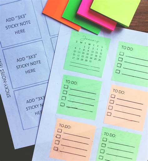 Printable Post It Note Template