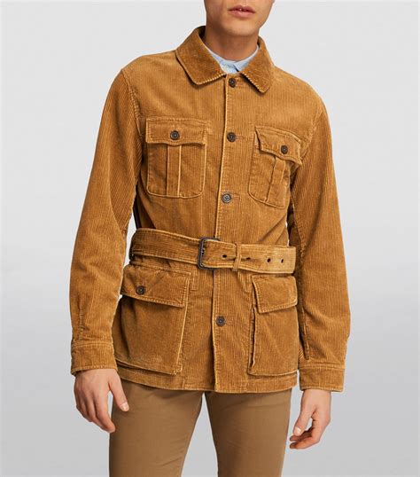 Mens Polo Ralph Lauren Beige Corduroy Field Jacket Harrods Uk