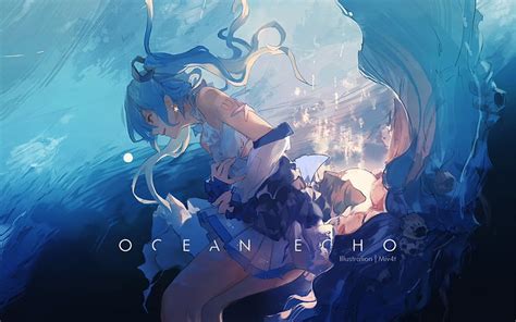 Hd Wallpaper Anime Vocaloid Hatsune Miku Water Underwater Sea