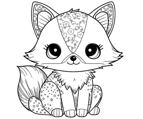 Cute Anime Animals Coloring Pages