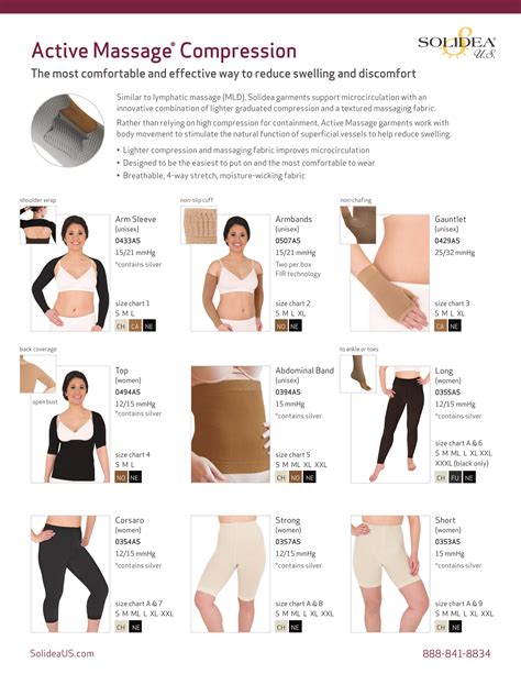 Solidea Medical Active Massage Size Charts Solidea Us