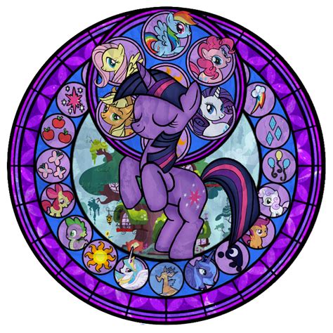 Twilight sparkle yang merupakan pemimpin raibow dash adalah kuda pegasus dengan tubuh berwana biru langit dan rambut berwarna pelangi pinkie pie. Twilight Sparkle stained glass - My Little Pony Friendship is Magic Photo (27749052) - Fanpop