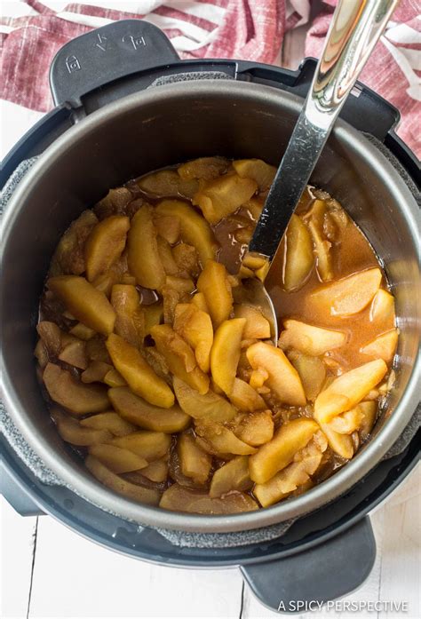 You can't simply press a button to cook rice, for example, or stew—instead you have to look up the correct time and pressure setting and program it manually. Instant Pot Spiced Apples (Cinnamon Apples) - A Spicy ...