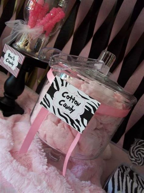 Pinkzebra Theme Birthday Party Ideas Photo 5 Of 9 Candy Bar