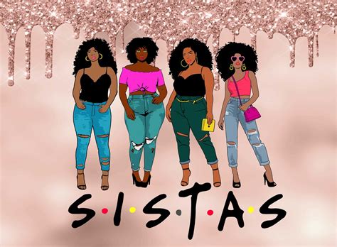 Sorority Clipart Sisterhood Clipart Afro Girls Clipart Girl Etsy