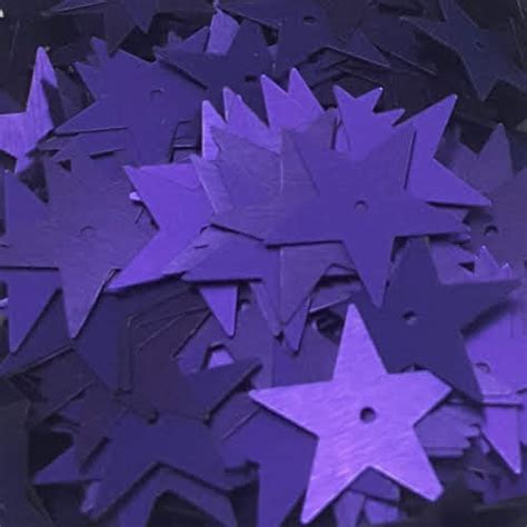 15mm Satin Purple Star Sequins Sequin World