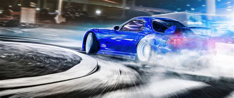 Download Wallpaper 2560x1080 Car Sportscar Drift Speed