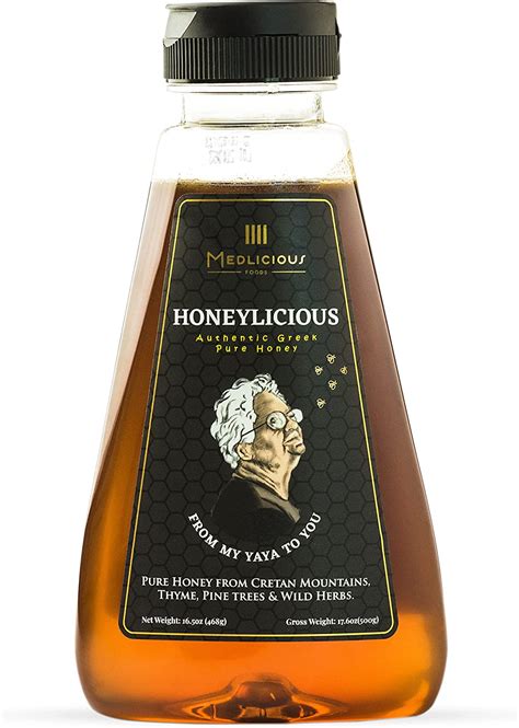 Honeylicious Greek Honey 16 Oz Pure And Organic Raw Honey Cretan Island Wildflower Honey With