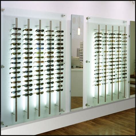 sunglassdisplays by optical shop frame display retail wall