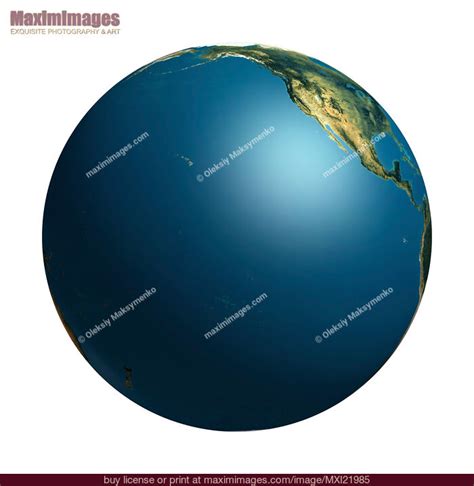 Earth Globe Pacific Ocean Stock Image Mxi21985