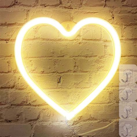 Ledander Led Love Neon Light Heart Shaped Light Room Decoration Light