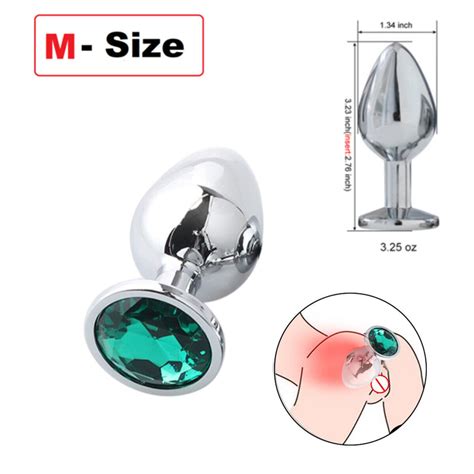 Anal Butt Plug Round Jeweled Butt Plugs Sex Toy Dildo For Men Women