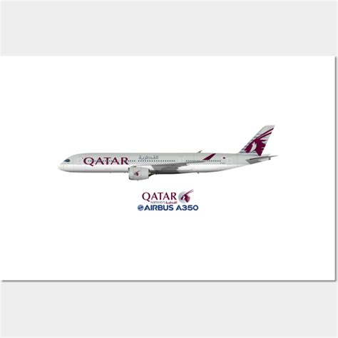 Illustration Of Qatar Airbus A350 Airbus A350 Airplane Posters And
