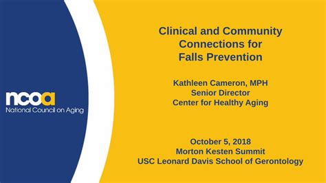 pdf clinical and community connections for falls prevention · chronic disease self management