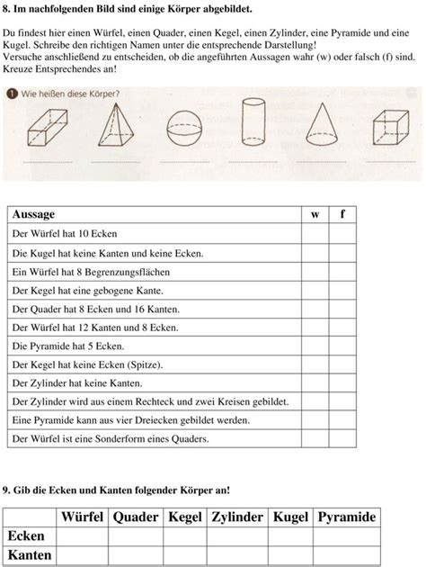 Klassenarbeit Zu Geometrie