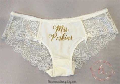 Personalized Lingerie Bride Panties Bridal Shower T Mrs Panties