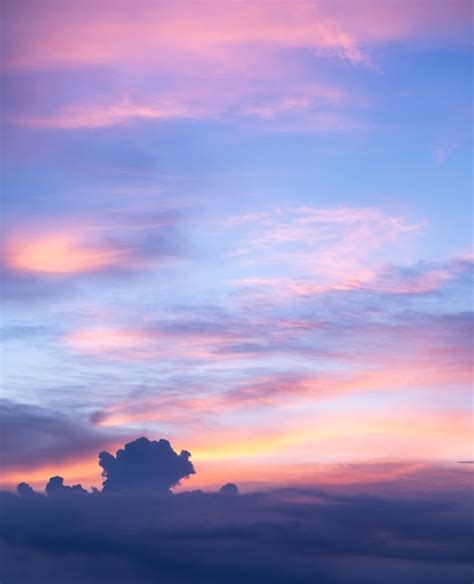Premium Photo Background Of Colorful Dramatic Sunset With Twilight