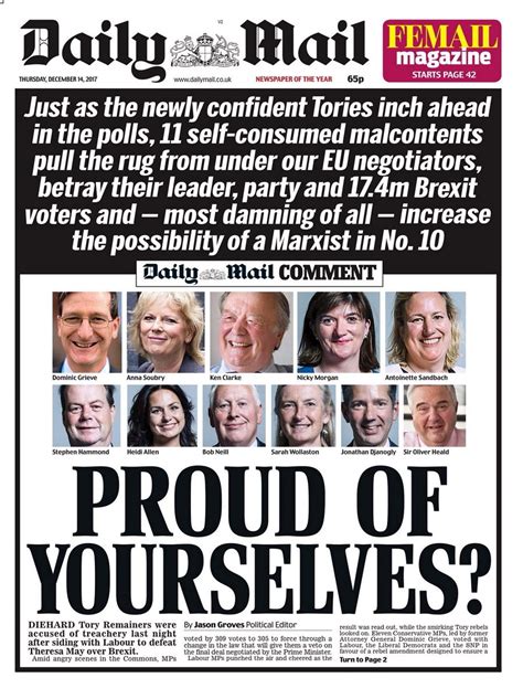 Proud Of Yourselves The Internetâts Best Alternative Daily Mail Front