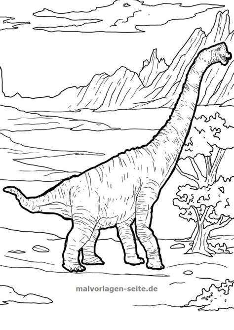 Jetzt das ausmalbild keulenschwanzdinosaurier kostenlos laden. Malvorlage Brachiosaurus | Dinosaurier | Malvorlagen ...