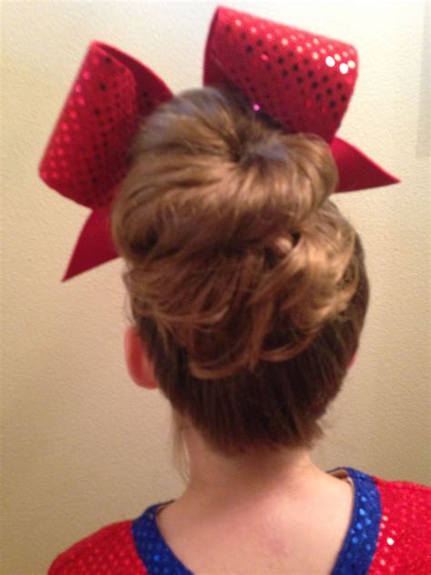 See more ideas about cheer hair, cheerleading hairstyles, hair styles. Cheer hair idea | Cheer hair, Hair styles, Bun hairstyles