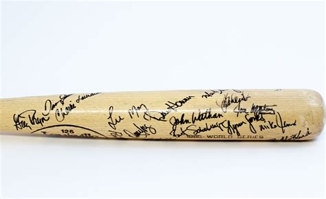 Lot Detail 1985 World Series Team Signed Baseball Bat