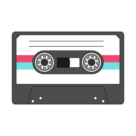Retro Vintage Mixtape Audio Cassette In Retro Style Mix Tape Is A Musical Symbol Of The 80s