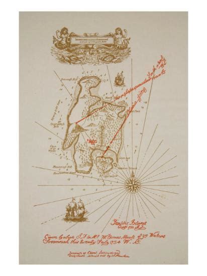 Map Of Treasure Island An Illustration From Treasure Island By