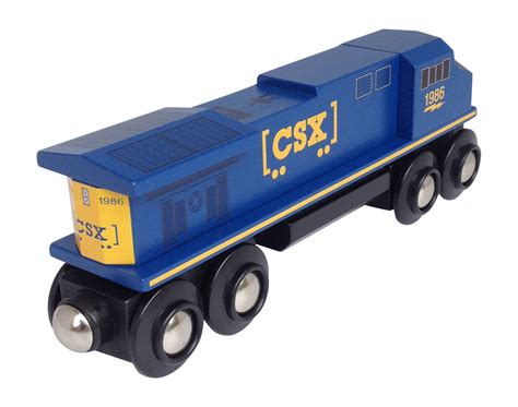 Csx Diesel Locomotive Engine Magnetic Wooden Train Usa Made That Runs
