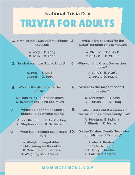 Fun Trivia For Kids And Adults Free Printables In 2020 Fun Trivia Questions Trivia