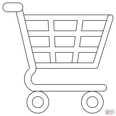 Shopping Cart Coloring Page Free Printable Coloring Pages