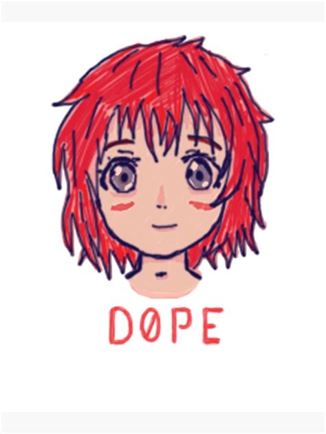 Dope Anime Girl Doodle Design Poster By Sad Square Redbubble