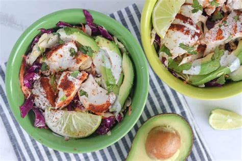 The fish is packed with flavor, but the time for fish tacos. Fish Taco Bowl (Paleo, Whole30, Low Carb) | Recipe | Fish ...