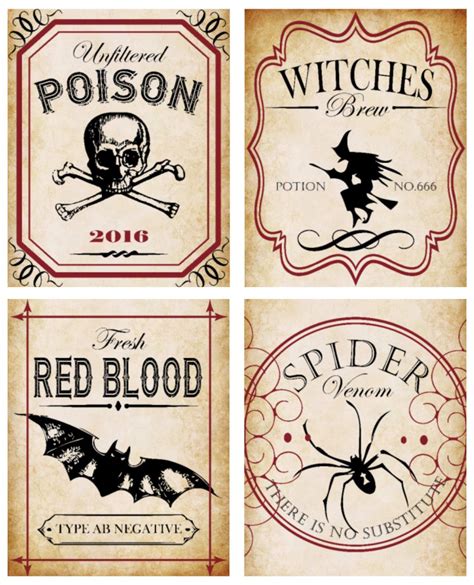 10 Best Printable Halloween Bottle Potion Labels Images And Photos Finder