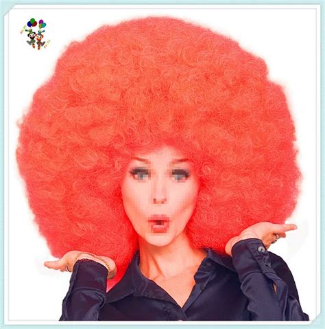 Cheap Crazy Party Synthetic Super Curly Jumbo Blonde Color Big Afro Wigs Hpc 1395 Buy Afro