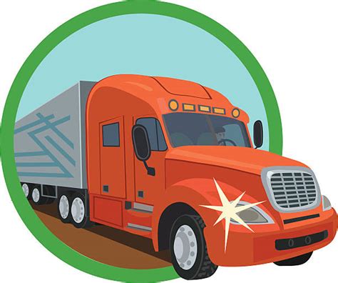 Royalty Free Truck Driver In Cab Clip Art Vector Images