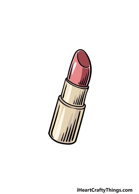 Lipstick Drawing Step By