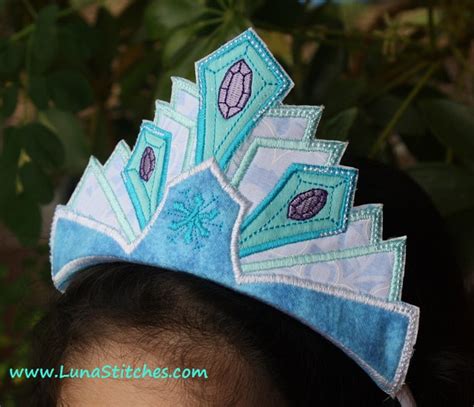 Snow Queen Crown In The Hoop Embroidery Applique Design 5x7 Etsy