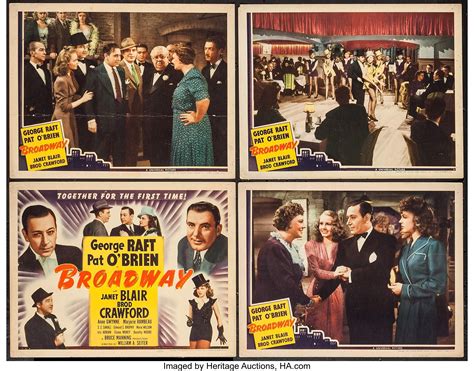 Broadway Universal 1942 Title Lobby Card And Lobby Cards 3 11