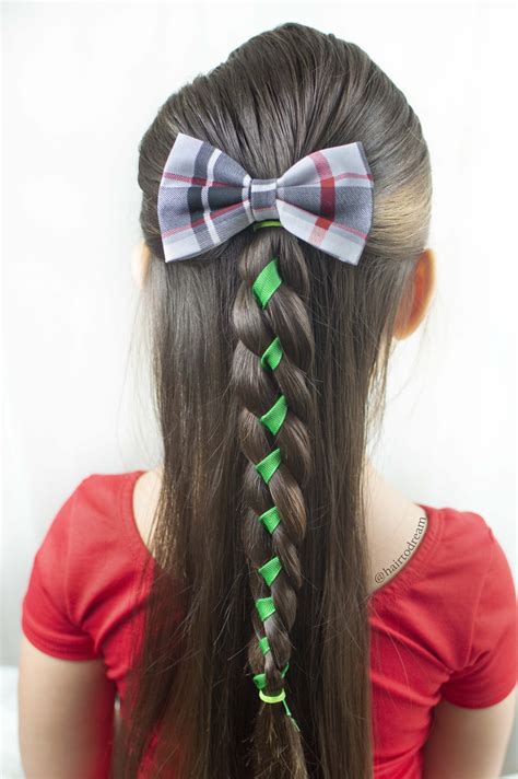 We mums struggle a lot most times looking for many options as to the hairstyle for our for this reason, we have put together a collection of different easy and quick kids hairstyles which can be done by anyone 'i mean even the dads'. Cute and Simple Holiday Hairstyle for girls. Follow Along @hairtodream! ... four strand ribbon ...