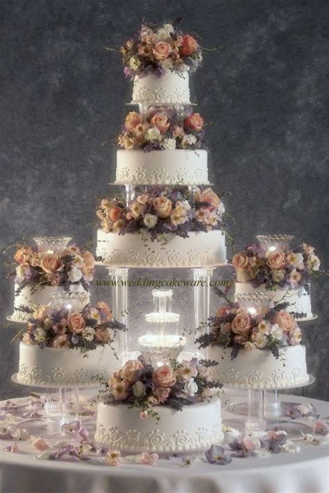 Details About 8 Tier Cascading Fountain Wedding Cake Stand Stands Set