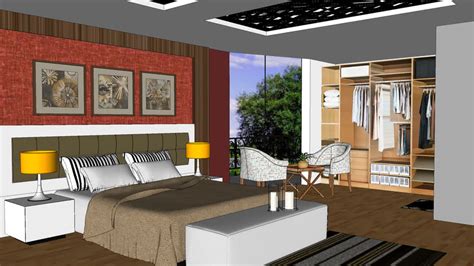 Vray renders with normal, zdepth and reflection. Bedroom | 3D Warehouse