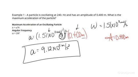 How To Calculate The Maximum Acceleration Of An Oscillating Particle