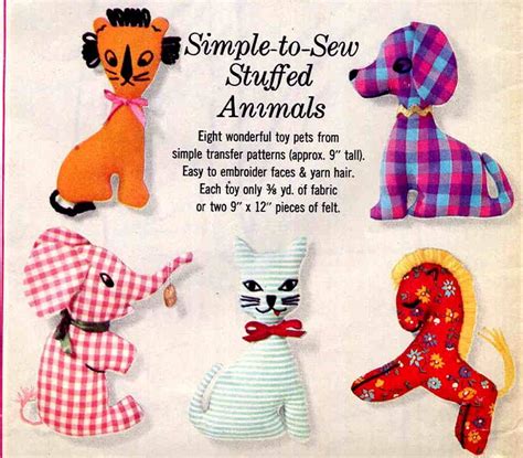 Vintage Stuffed Animal Sewing Patterns