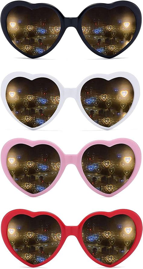 Buy Sahouna Heart Sunglasses Tik Tok Heart Refraction Glasses Heart