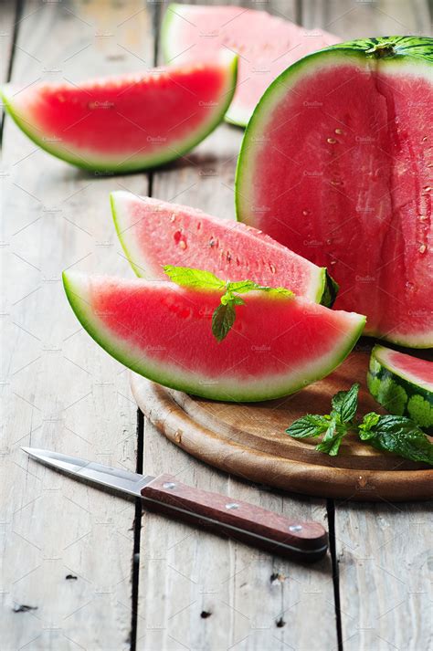 Fresh Sweet Watermelon High Quality Food Images ~ Creative Market