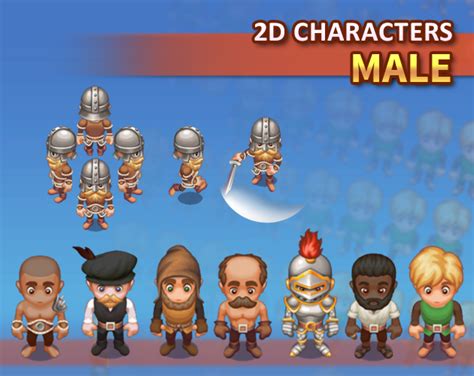 2d Characters Male Gamedev Market